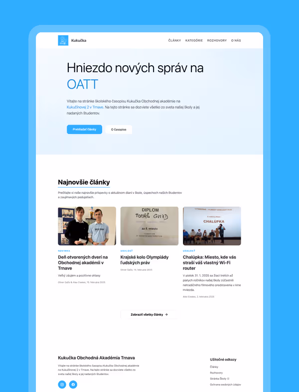 Fotky webu pre Kukučka