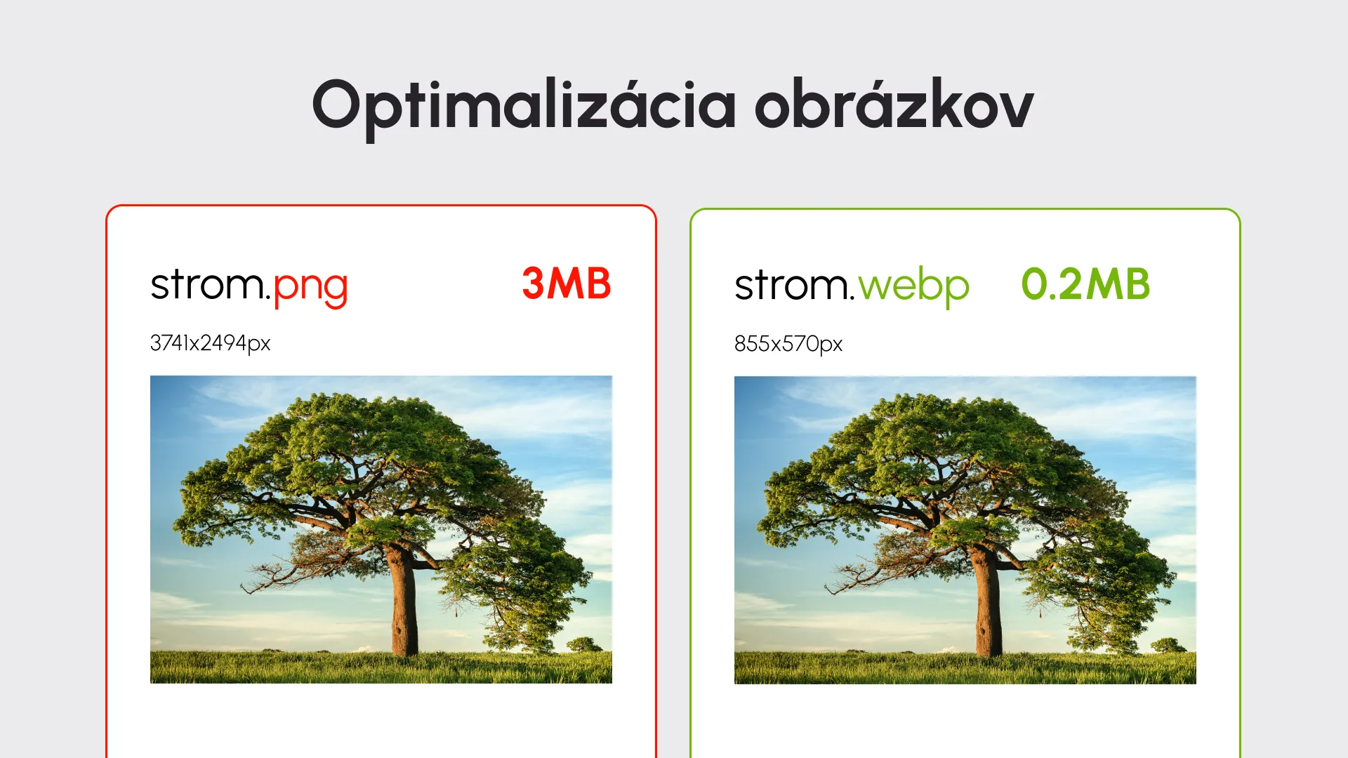 Vizualizácia optimalizácie obrázkov
